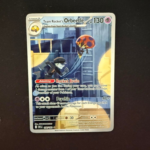 Pokemon Team Rocket's Orbeetle card new (DRI 198)