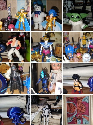 Action figures, set of two blocks
