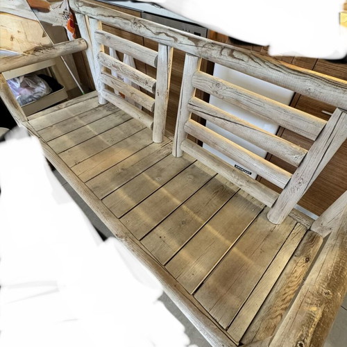 Wooden outdoor sofa, waterproof, natural wood