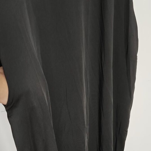 Black maxi dress 4XL, elastic with pockets