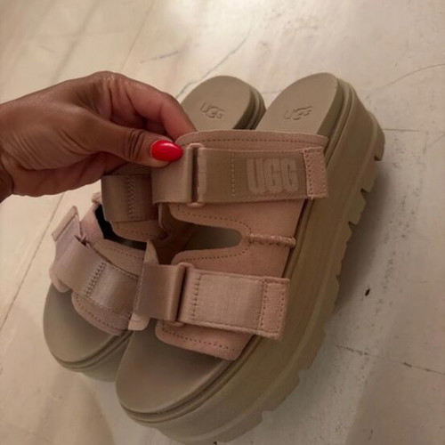 Ugg leather sandals new, pink and beige, size 40