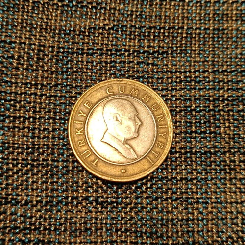 Turkey 50 Yeni Kurus coin used