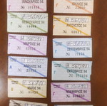Monthly unlimited travel cards OASA, ISAP, ILPAP 1994, full set 12 months