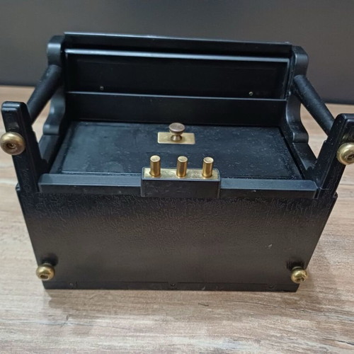 Piano music box used with compartments for small jewelry plastic