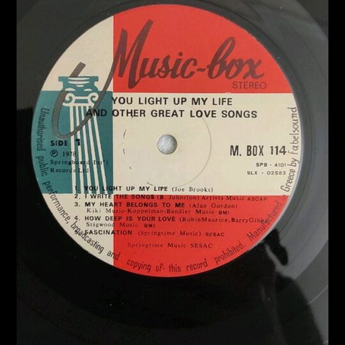 You Light Up My Life vinyl near mint, pop