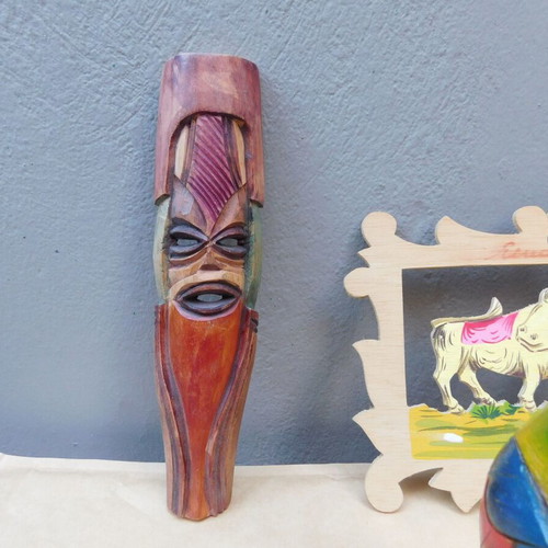Wooden decorative souvenirs set of 4 pieces