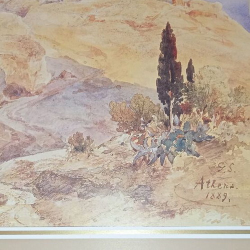 Athens watercolors used, 6 orientalist artworks