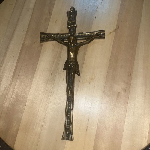 Bronze crucifix used, 24x12 cm