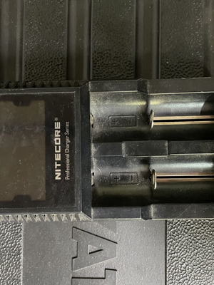 Charger for electronic cigarette batteries used, 2 slots