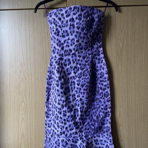 Moschino dress vintage purple leopard print, like new, XS
