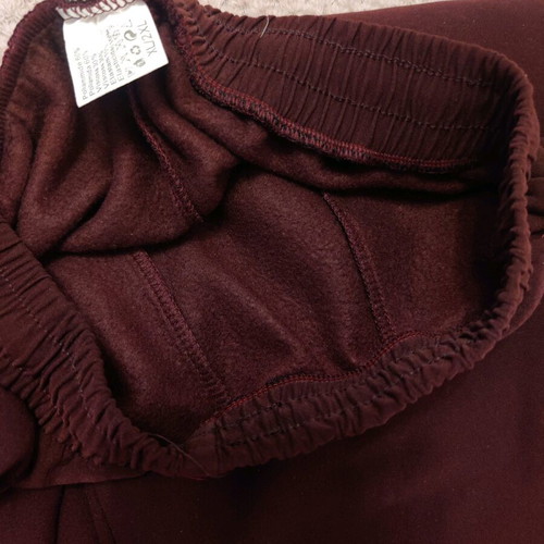 Women's burgundy tracksuit 2XL with lining and elastic waist