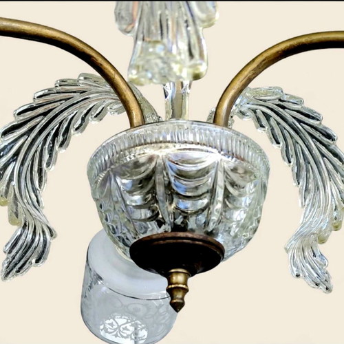Vintage brass 3-light ceiling lamp Venetian style, like new