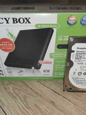 Seagate 2.5" 500GB HDD with Icybox USB 3.0 enclosure like new