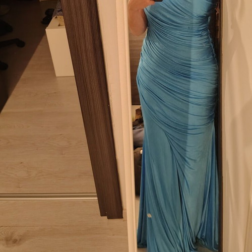 Panos Zinas dress like new with Swarovski crystals, medium size, elastic fabric