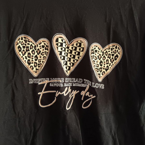 Women's short-sleeve blouse black used, sizes L and XL