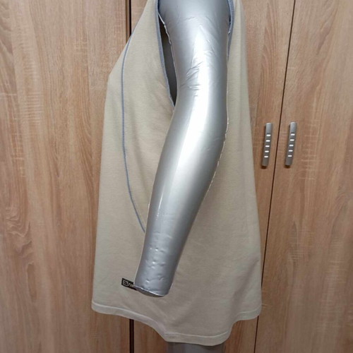 Times blouse used, size L/XL, beige and blue