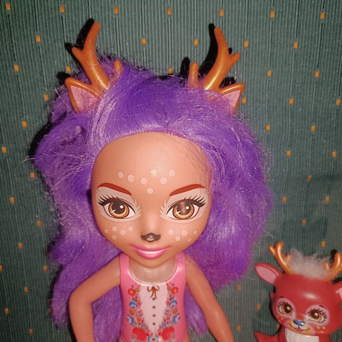 Enchantimals Danessa Deer doll with pet used