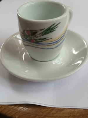 Lumidis Coffee Cup and Saucer Set with D. Mytaras Signature like new