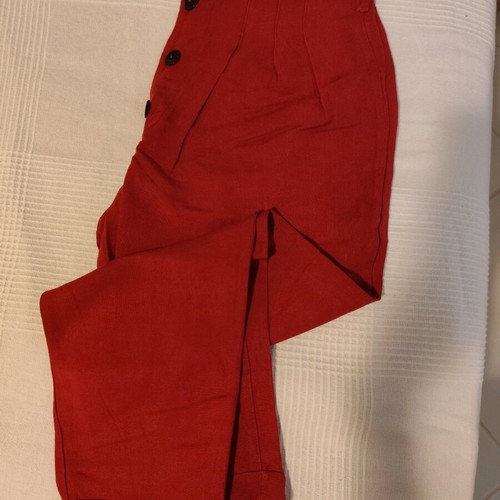 Regalinas linen pants like new, size M, brick color