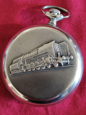 Molnija pocket watch used, Soviet mechanical silver