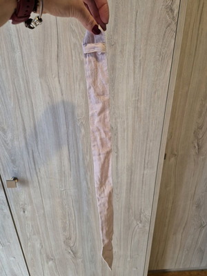 Κουρτίνες σε ροζ χρώμα από λινό ύφασμα σαν καινούργιο, σετ 6 τεμαχίων με κορδόνια