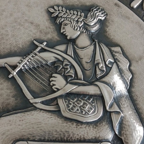 God Apollo wall collectible silver plaque 999/1000 new