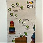  Plan Toys Ξύλινη Πυραμίδα Κρίκων