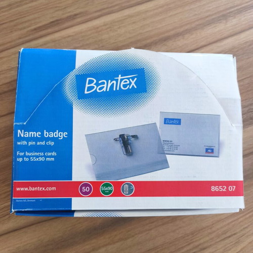 Bantex Transparent Badge Holders Pack of 50 like new
