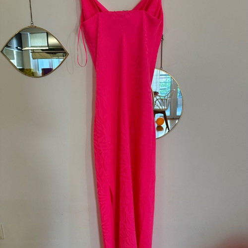 Satin lingerie style dress fuchsia new, size S