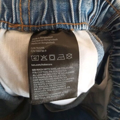 Jean jogger H&M for boy 7-8 years like new, blue