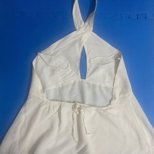 Zara White Y2K Halter-neck Top Size XS Like New