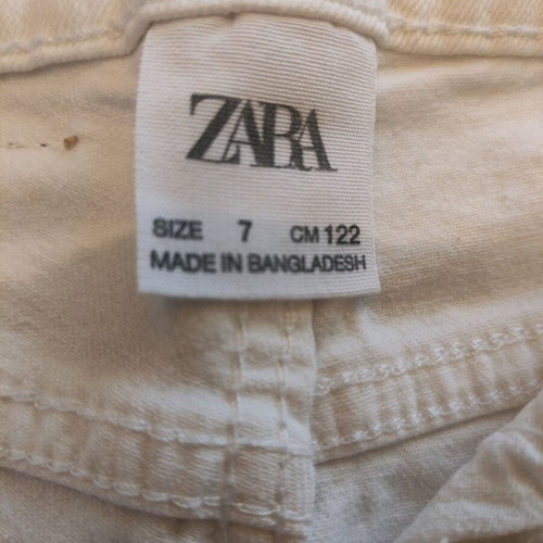Zara boys' denim pants used, white, 6 years, 116 cm
