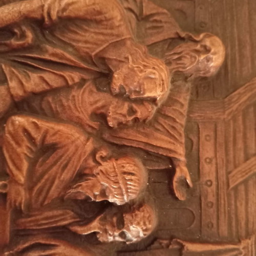 Relief painting used depicting the Last Supper made of dough