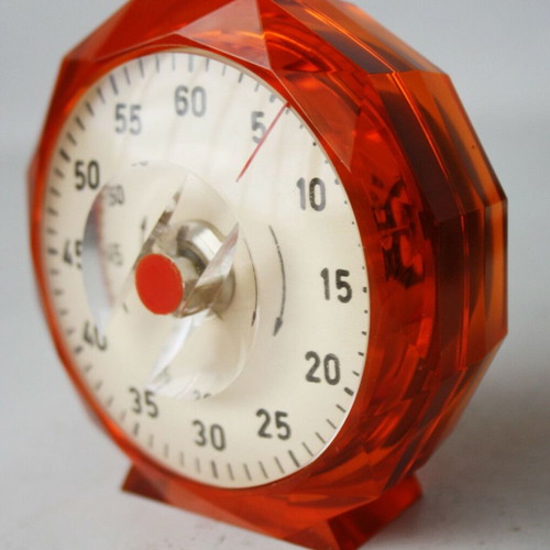 Vintage 70's Mechanical Kitchen Timer Ringer Kecskemet Hungary new