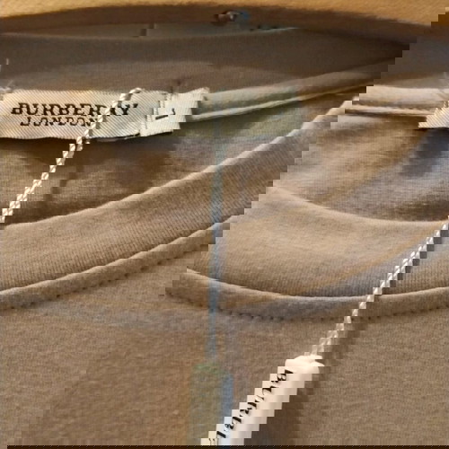 Burberry памучна унисекс тениска нова, бежова, размер L