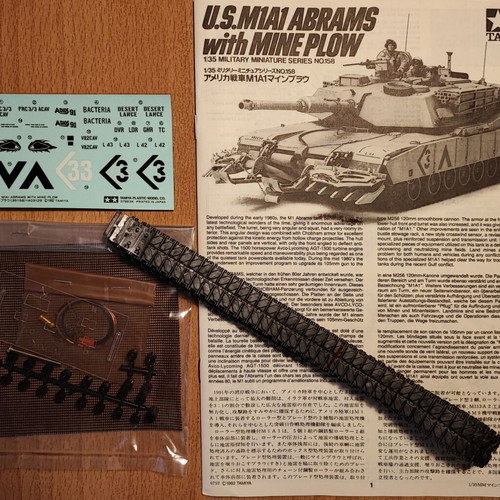 M1A1 Abrams Mine Plow 1/35 Tamiya like new