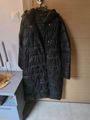 Long quilted Passager jacket like new, black, size S