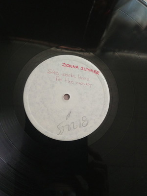 Donna Summer She Works Hard For The Money collectible LP used