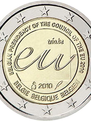 Βέλγιο 2 Ευρώ 2010 ακυκλοφόρητο, προεδρία Ευρωπαϊκής Ένωσης