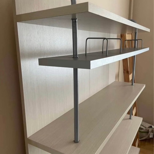 Bookcase-shelf like new, 6 shelves, wood and metal