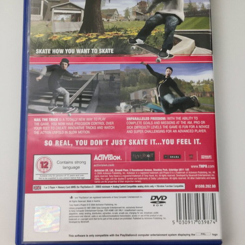 Tony Hawk's Project 8 for PlayStation 2 used
