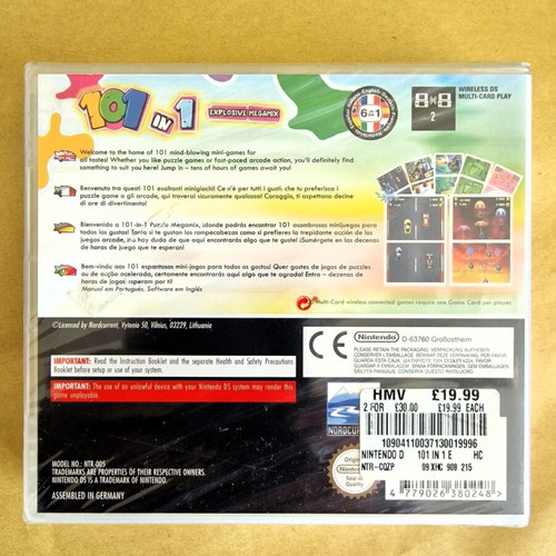 Nintendo DS 101 in 1 Explosive Megamix new
