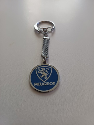 Vintage Peugeot Car Keychain like new, 1970s-80s