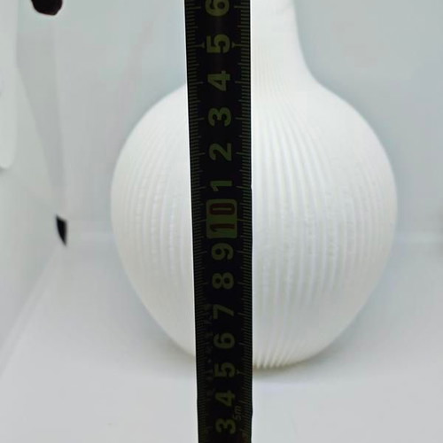 Modern white 3D printed vase like new with organic design