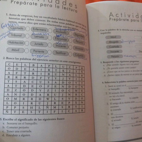 El juicio book used in Spanish with notes