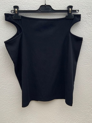 Mini skirt black Rib like new H&M
