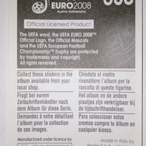 Alessandro Del Piero Euro 2008 sticker like new