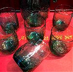  Vintage Bormioli Rocco Ιταλίας Σετ 8 τμχ. από κανάτα και 6 ποτήρια πράσινης απόχρωσης ανάγλυφα…Αμεταχείριστα στο κουτί με τις πιστοποιήσεις τους!..(Πληροφορίες απόκτησης σε μἠνυμα)
