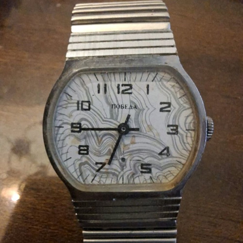 Pobeda men's mechanical watch used, vintage Soviet