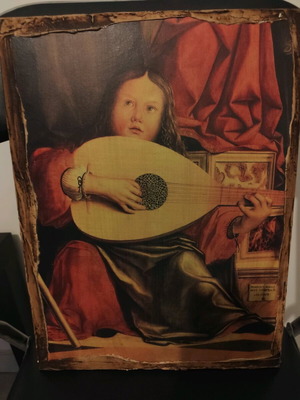 Wooden vintage painting like new